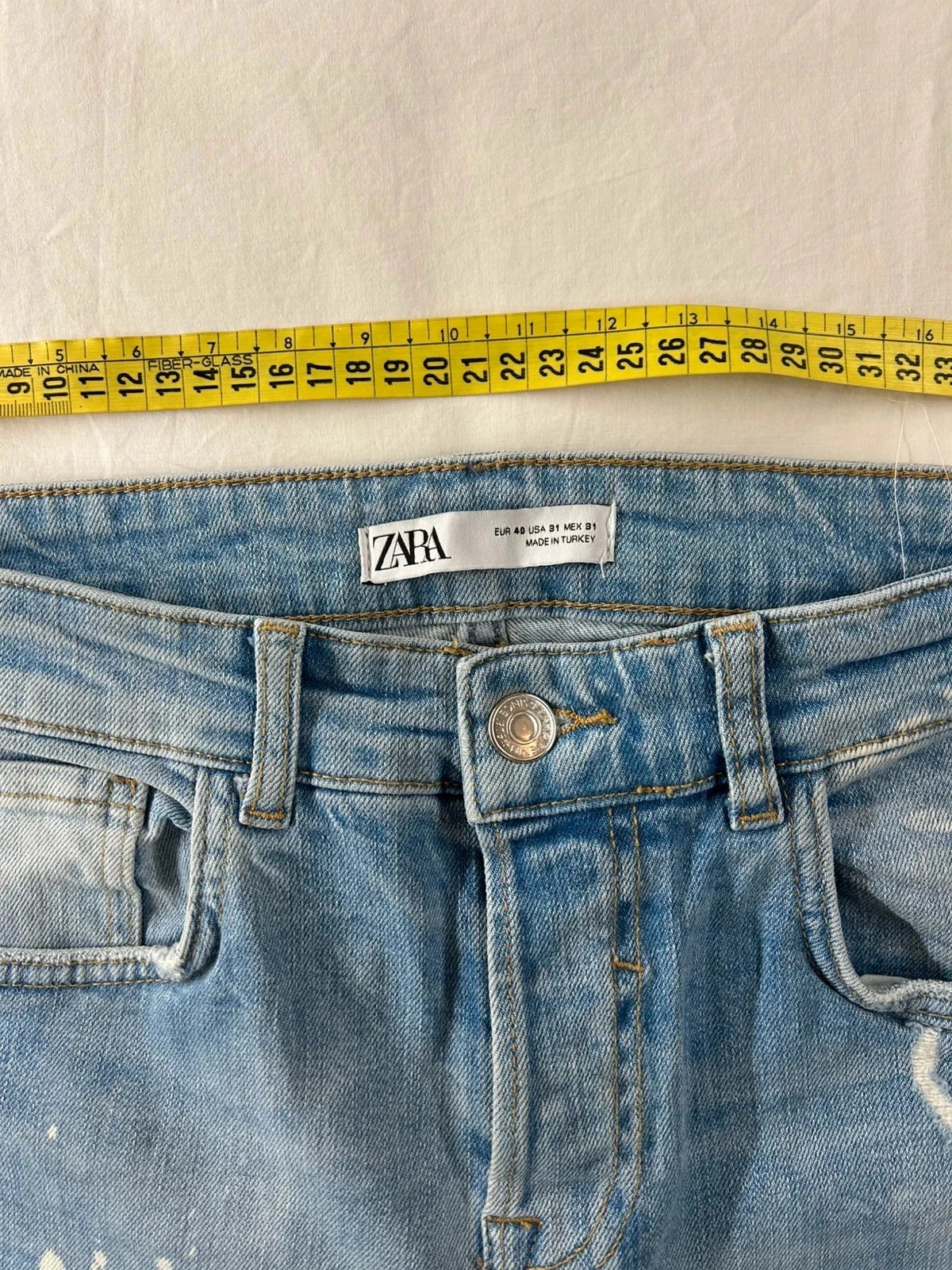 Light blue distressed Zara jeans – photo 7